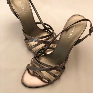 Nine West - Grey metallic strappy sandals
